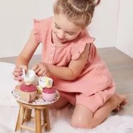 Zabawy w naśladowanie dorosłych - Drewniany zestaw do herbaty Twist 2+ Janod - miniaturka - grafika 1