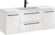 Szafki łazienkowe - Szafka z Umywalką ROSEN 120 cm D - Uchwyt Czarny - miniaturka - grafika 1