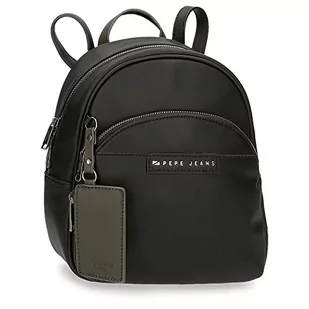 Pepe Jeans Piere Plecak na co dzień, czarny, 22 x 25 x 10 cm, skóra PU, czarny/biały, plecak na co dzień, czarny/biały, Plecak na co dzień - Plecaki - miniaturka - grafika 1