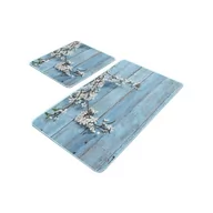Dywaniki łazienkowe - Niebieskie dywaniki łazienkowe zestaw 2 szt. 60x100 cm – Mila Home - miniaturka - grafika 1