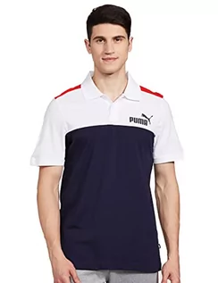 Płaszcze męskie - PUMA Męskie polo Ess+ Block Jersey, Peacoat, XL, płaszcz dwurzędowy, XL - grafika 1