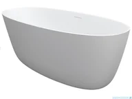 Wanny z hydromasażem - Riho LIMITED Oval wanna wolnostojąca BIAŁY MAT 175x80cm B152001105 - miniaturka - grafika 1