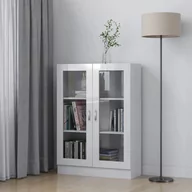 Witryny - VidaXL Witryna, wysoki połysk, biała, 82,5x30,5x115 cm, płyta 802756 VidaXL - miniaturka - grafika 1