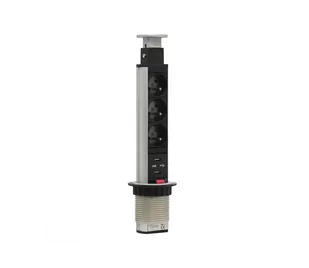 Podłączany słupek gniazda do blatu 2x230V + 2xUSB - Rozgałęźniki - miniaturka - grafika 1