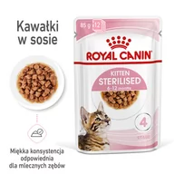 Mokra karma dla kotów - Royal Canin Kitten Sterilised sos) 12x85g - miniaturka - grafika 1