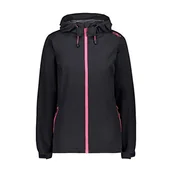 Kurtki damskie - CMP Damska kurtka wiatroodporna i wodoodporna Rain Jacket Wp 10 000 kurtka przeciwdeszczowa szary Antracytowy połysk D34 - miniaturka - grafika 1