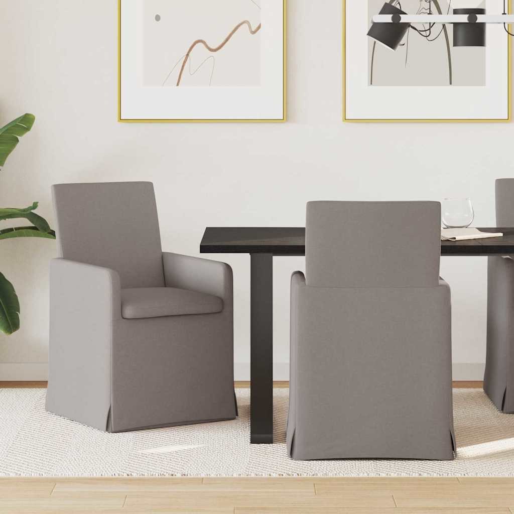 vidaXL Krzesła jadalne 2 pcs Ciemnoszary 57 x 67 x 95 cm tkanina