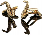 Spinki do mankietów i krawatów - Spinki do mankietów wzór SAKSOFON - miniaturka - grafika 1