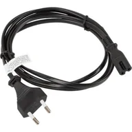 Kable komputerowe i do monitorów - LANBERG LANBERG Kabel zasilający EURO radiowy) CEE 7/16 IEC 320 C7 1.8M czarny (CA-C7CA-10CC-0018-BK) - miniaturka - grafika 1
