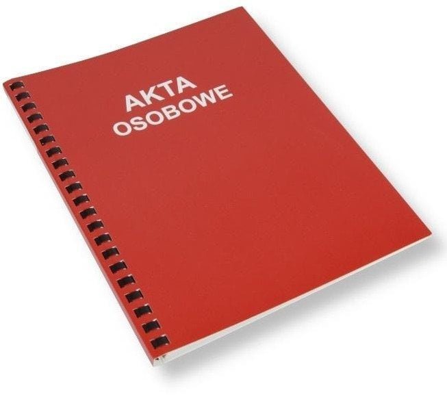 Teczka Akta osobowe T1 czerwona EDUKAMP