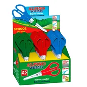Nożyczki - Nożyczki szkolne ALPINO 13cm 3 kolory DISPALY 25 sztuk - miniaturka - grafika 1