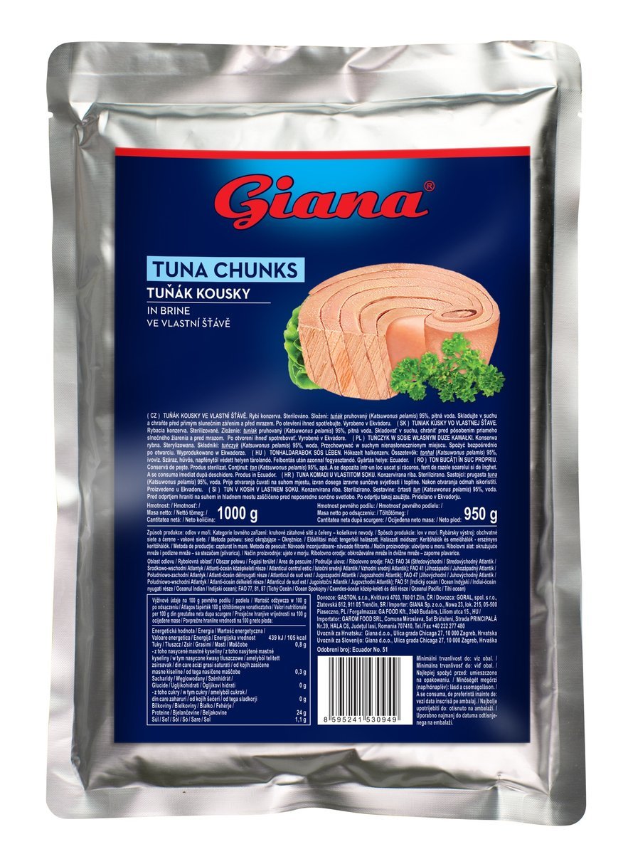 Tuńczyk w kawałkach w sosie własnym Giana 1 kg