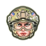 Odzież taktyczna i umundurowanie - M-Tac - Naszywka Emoji USA Girl №3 - PVC 3D - Camo - 51354005 - miniaturka - grafika 1