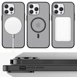 Etui matowe na telefon Alogy MagMat Case do MagSafe obudowa ochronna do Apple iPhone 14 Pro Max Czarne + Szkło - Etui i futerały do telefonów - miniaturka - grafika 12