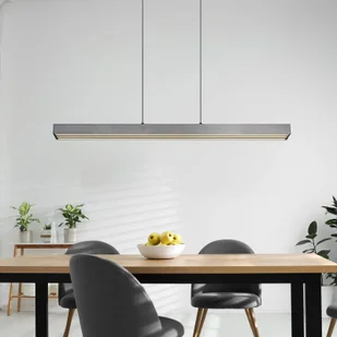 Globo Lampa wisząca Ethan, możliwość ściemniania, aluminiowy / szary / cynkowy, salon / jadalnia, aluminium, nowoczesny - Lampy sufitowe - miniaturka - grafika 1