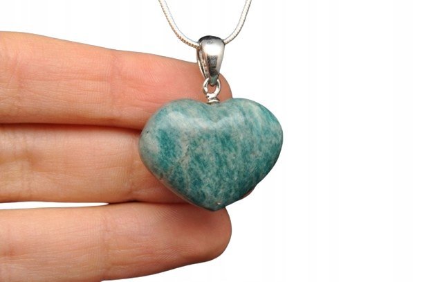 Amazonit Piękna Mała Zawieszka W Kształcie Serca Nr 26