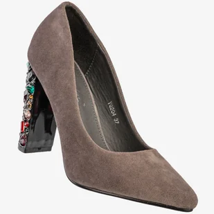 Czółenka Damskie Buty Na Obcasie Eleganckie Seastar Szare YQ204 Szary 38 - Czółenka - miniaturka - grafika 1