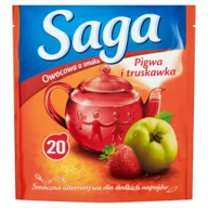 Herbata - Saga Herbatka owocowa o smaku pigwa i truskawka 34 g (20 torebek) - miniaturka - grafika 1
