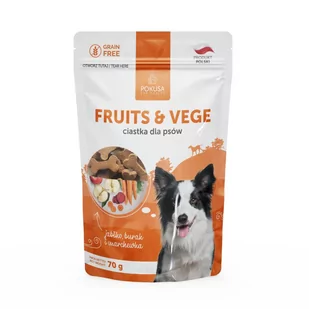 POKUSA Fun&Mniam Psiasteczka Friuts&Vege 70g - Suplementy i witaminy dla psów - miniaturka - grafika 1