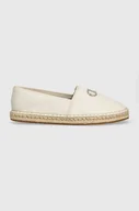 Espadryle damskie - Calvin Klein espadryle ESPADRILLE W/HW - JQ kolor beżowy HW0HW01458 - miniaturka - grafika 1
