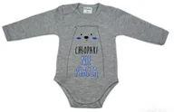Body dla niemowląt - Body niemowlęce CHŁOPAKI NIE PŁACZĄ szary melanż 68 - miniaturka - grafika 1