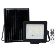Lampy ogrodowe - Lampa solarna ogrodowa Norla SLR-42563-50W Italux LED 50W 4000K IP65 czarna - miniaturka - grafika 1