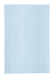 Kleine Wolke Zigzag Supermiękki Dywanik łazienkowy Bright Blue Niebieski 60x 90 cm - Dywaniki łazienkowe - miniaturka - grafika 1