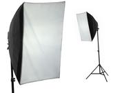 Tła fotograficzne - Softbox 40x40cm + Lampa + ŻarÓwka 400w / 85w + Statyw - miniaturka - grafika 1