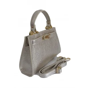 Włoska torebka listonoszka , kuferek Vera Pelle złote okucia skóra BERK221ORO - Torebki damskie Włoska torebka listonoszka , kuferek Vera Pelle złote okucia skóra BERK221ORO - Torebki damskie - miniaturka - grafika 1