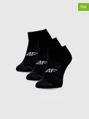 Skarpetki damskie - 4F Skarpety (3 pary) w kolorze czarnym - miniaturka - grafika 1