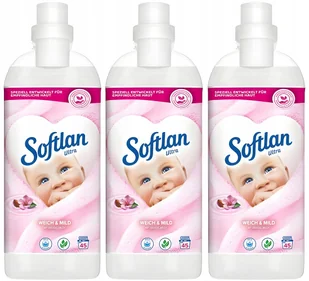 Softlan Płyn Do Płukania Weich Mild Biały 1L X3 - Środki do prania - miniaturka - grafika 1