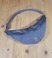 Nerki - Nerka Haru ciemnoszara bawełniana z ekoskórą - miniaturka - grafika 1