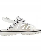Sandały damskie - GEOX SANDAŁY DLA DZIEWCZYNKI BIAŁE ZE WZOREM LATO 31 JJM - Geox - miniaturka - grafika 1