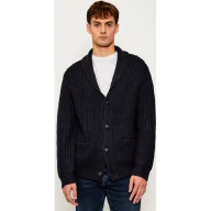 Swetry męskie - BOSS BLACK Wełniany kardigan Horace | BOSS X DAWID BECKHAM | Loose fit | z dodatkiem kaszmiru - miniaturka - grafika 1