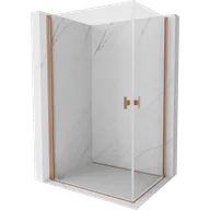 Kabiny prysznicowe - Mexen Mist-B Duo kabina prysznicowa uchylna 95 x 90 cm, transparent, miedź szczotkowana - 8A2-095-090-65-00 - miniaturka - grafika 1