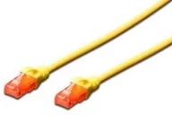 Kable miedziane - Kabel krosowy (Patch Cord) U/utp kat. 6 żółty 5m D - miniaturka - grafika 1