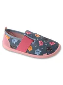 Kapcie damskie - Dziewczęce kapcie granatowe Befado - miniaturka - grafika 1