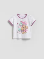 Bluzki dla niemowląt - Reserved - Bawełniany t-shirt Psi Patrol - złamana biel - miniaturka - grafika 1