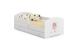 Łóżko dla dziecka, LUK, barierką, z szufladą, z materacem, 160x80 cm - Łóżka dla dzieci i młodzieży - miniaturka - grafika 1