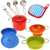 Zabawy w naśladowanie dorosłych - Malowane GARNKI Małego kucharza Naczynia ZA1608 - miniaturka - grafika 1