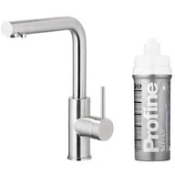 Baterie kuchenne - KFA Armatura DUERO PURE BASIC INOX 6623-914-22 z funkcją filtracji wody, stal Nierdzewna, Filtr PROFINE SILVER "S" - miniaturka - grafika 1