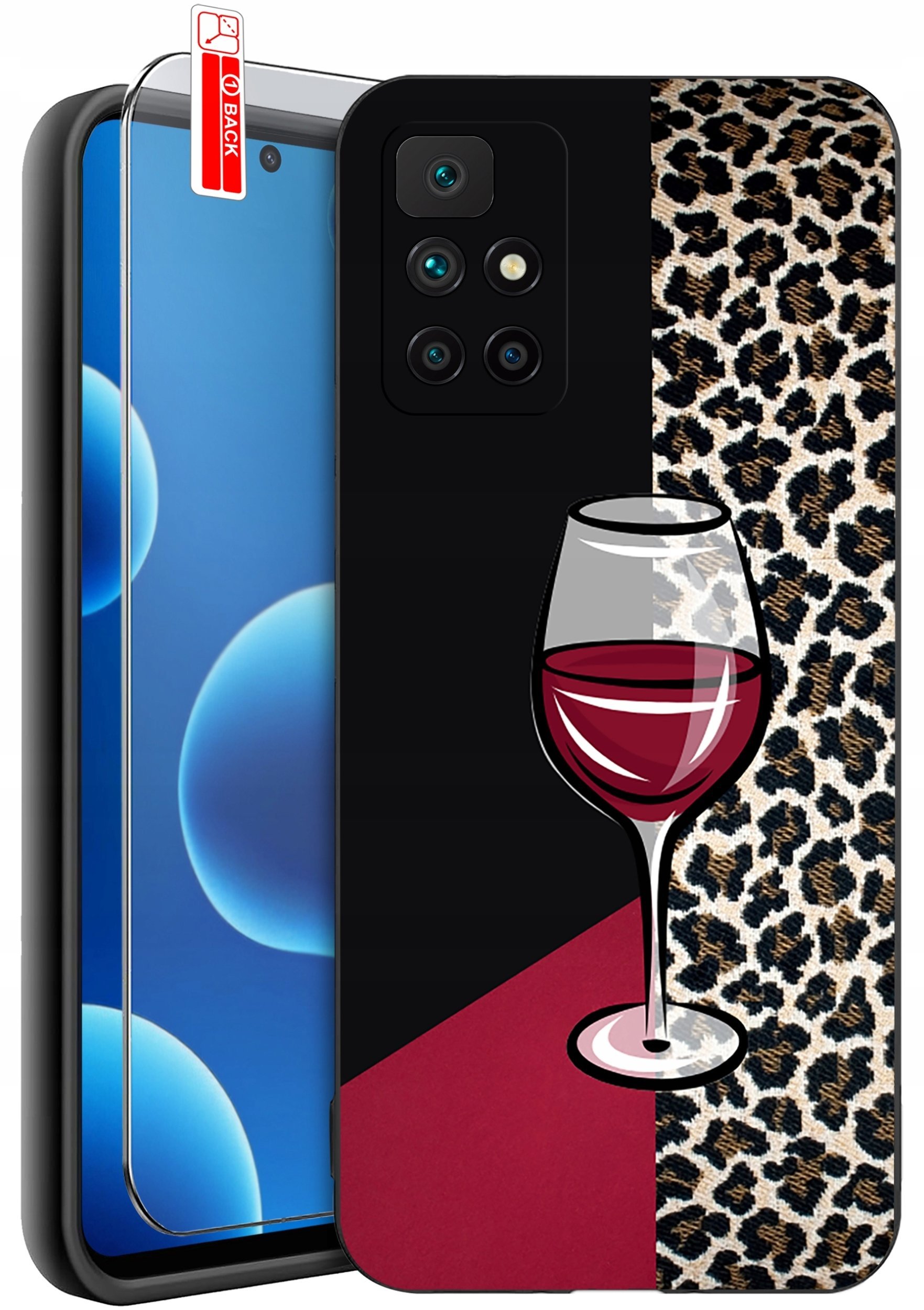 krainaGSM Etui Do Xiaomi Redmi 10 Wzory Silikonowe Matt Case + Szkło 9H