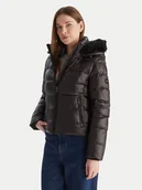 Kurtki damskie - Tommy Hilfiger Kurtka puchowa WW0WW47354 Czarny Slim Fit - miniaturka - grafika 1
