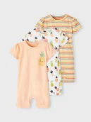 Rampersy - NAME IT Komplet 3 par romperów 13215270 Kolorowy Regular Fit - miniaturka - grafika 1