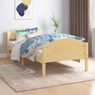 Łóżka - shumee shumee Rama łóżka lite drewno sosnowe 90 x 200 cm - miniaturka - grafika 1