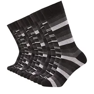 Skarpetki męskie - Fm London Mężczyźni Argyle Skarpety, Czarny, Rozmiar uniwersalny - miniaturka - grafika 1