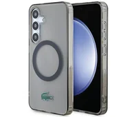 Etui i futerały do telefonów - Lacoste LCHMS24SULOK Hardcase Transparent MagSafe do Samsung Galaxy S24 Czarny - miniaturka - grafika 1