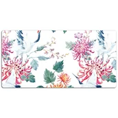 Podkładki na biurko - Mata ochronna na biurko Czaple i kolorowe kwiaty 120x60 cm - miniaturka - grafika 1