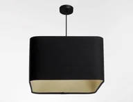 Lampy sufitowe - Lampa wisząca KWADRO LEN 005-40w30 czarna/beżowa BPS KONCEPT - miniaturka - grafika 1