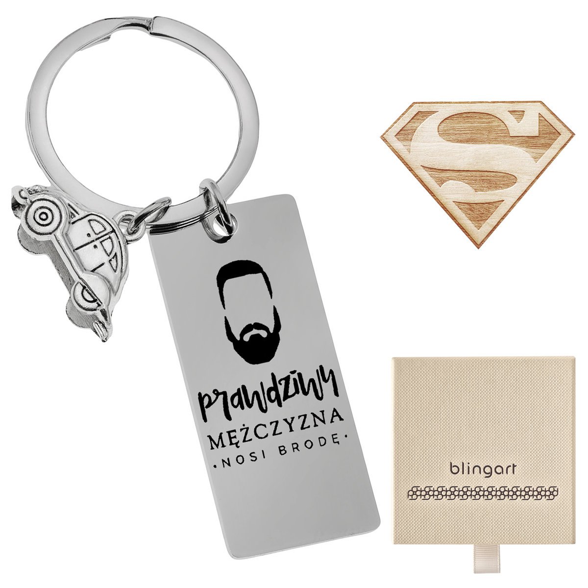 Brelok do kluczy Z GRAWEREM dla kierowcy AUTO stal